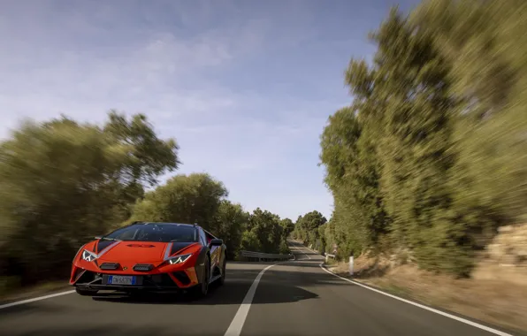 Lamborghini, road, front view, Huracan, Lamborghini Huracan Sterrato