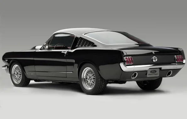 Картинка Concept, фон, чёрный, Mustang, мустанг, концепт, ford, мускул кар