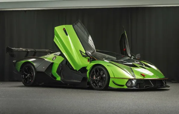 Lamborghini, Lamborghini Essenza SCV12, green cars, italian cars