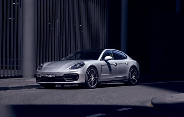 Silver, metal, wheels, porsche, panamera, shadows, 2021