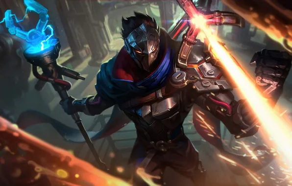 Картинка доспехи, маска, посох, game, персонажи, League of Legends, лол, LoL