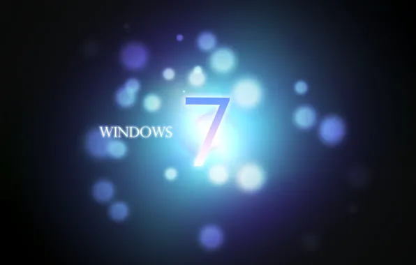 Круги, лого, windows7