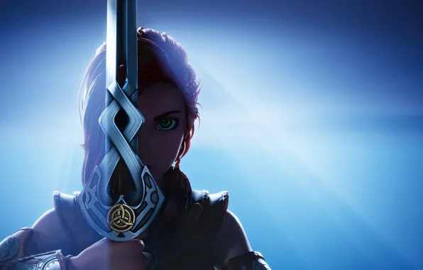 Girl, game, armor, Hilda, digital Art, Asterigos: Curse of the Stars