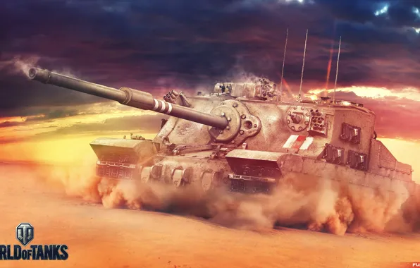 Игры, Пустыня, Великобритания, World of Tanks, FuriousGFX, Wargaming. Net, Тортоис, Tortoise (A39)
