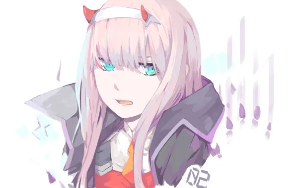 Девушка, следы, нежность, 002, Darling In The Frankxx, Милый во Франксе, Zero Two