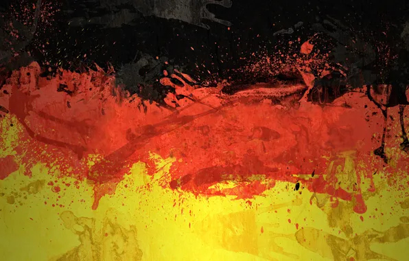 Картинка цвета, краски, Германия, флаг, flag, german, Флаг Федеративной Республики Германия