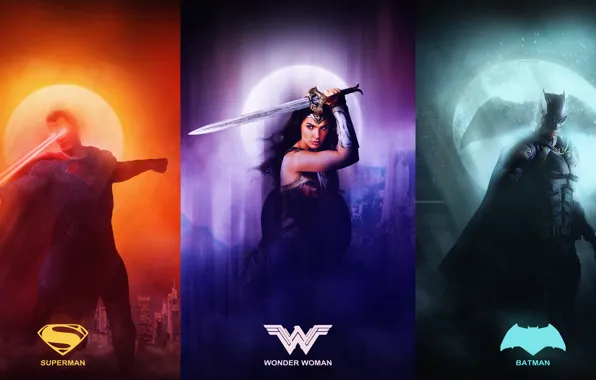 BATMAN, WONDER WOMAN, SUPERMAN, JUSTICE LEAGUE