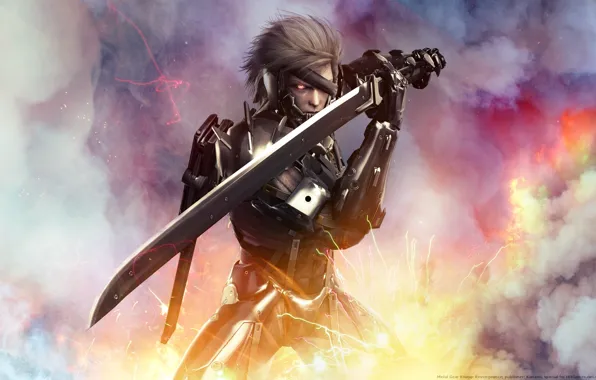Картинка меч, wallpaper, мужчина, Metal Gear, Raiden, Rising, Revengeance, райден
