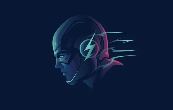 Скорость, минимализм, сериал, minimalism, speed, series, тёмный фон, Flash