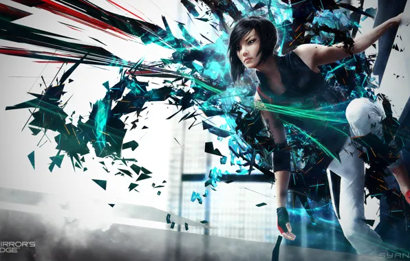 Abstract, girl, background, Electronic Arts, DICE, video games, Faith, Mirrors Edge 2