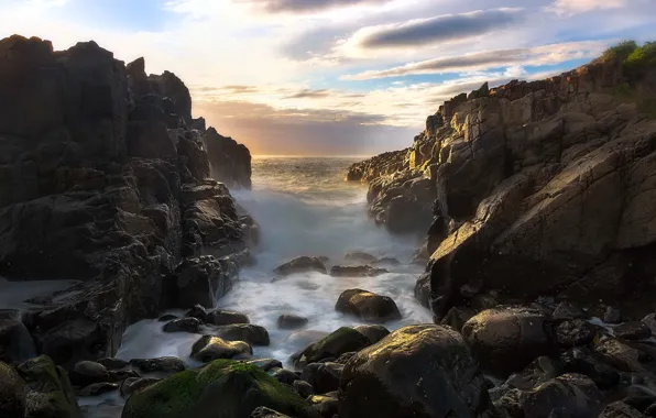 Море, камни, скалы, Австралия, Новый Южный Уэльс