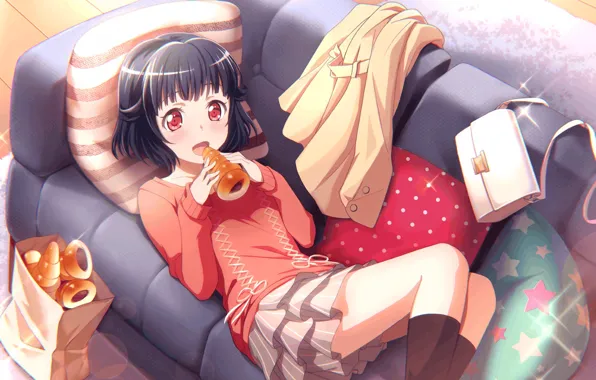 Пакет, девочка, BanG Dream!, трбочки