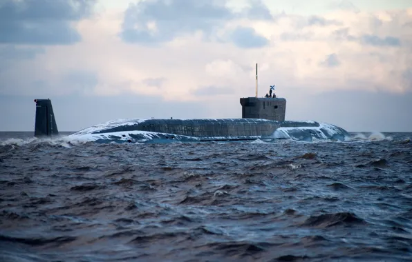 Картинка море, Россия, подводная лодка, проекта 955