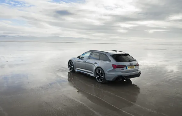 Картинка Audi, универсал, RS 6, 2020, мокрый песок, 2019, V8 Twin-Turbo, RS6 Avant