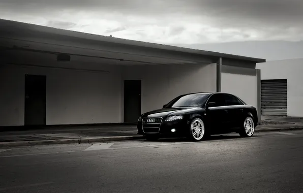 Audi, ауди, чёрная, black