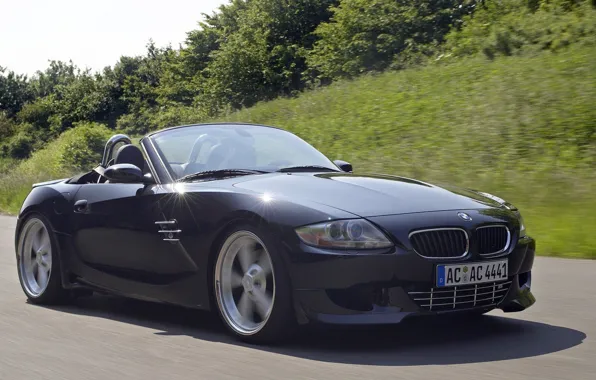 Дорога, чёрный, кабриолет, немецкий, Z4 M Roadster AC Schnitzer ACS4 Sport