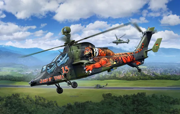 Германия, Бундесвер, Eurocopter Tiger, ударный вертолет, Stu Shepherd, PAH-2