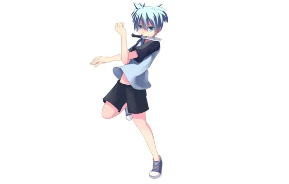Минимализм, нож, парень, Класс убийц, Shiota Nagisa