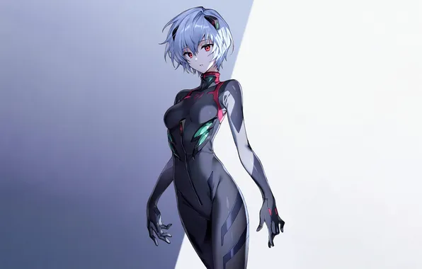 Girl, sexy, Neon Genesis Evangelion, bodysuit, sexy girl, anime, Ayanami Rei, beautiful