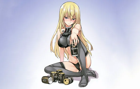 Girl, sexy, thighhighs, long hair, boobs, anime, beautiful, pretty