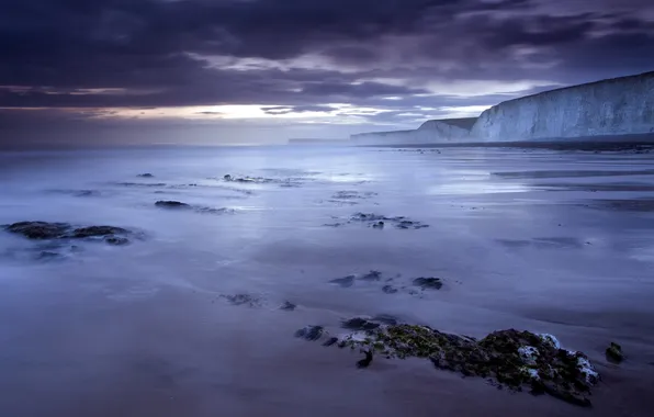 Море, пейзаж, ночь, берег