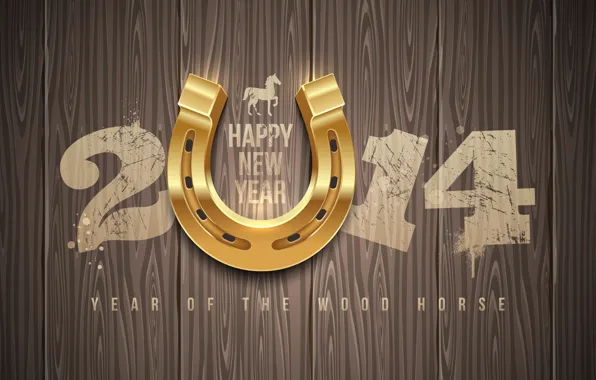 Картинка happy new year, С Новым годом, 2014, 2014 год, year of the wood horse, год …