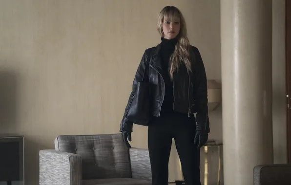 Девушка, фильм, кадр, куртка, блондинка, перчатки, сумка, Jennifer Lawrence
