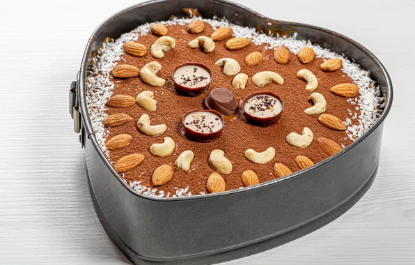 Шоколад, пирог, орехи, выпечка, сладкое, chocolate, nuts, pie