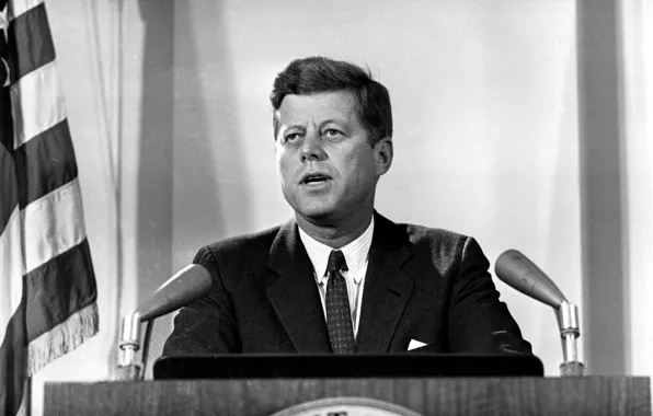Картинка США, трибуна, Джон, John, Кеннеди, Kennedy, Фицджеральд, JFK