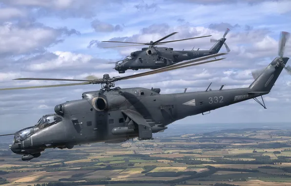 СССР, россия, венгрия, Ми-24П, ударный вертолет, Ли Лао, Mi-24P Hind-F