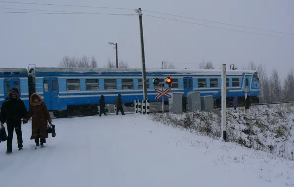 Картинка зима, поезд, станция, Беларусь, моё фото, станция Синюга