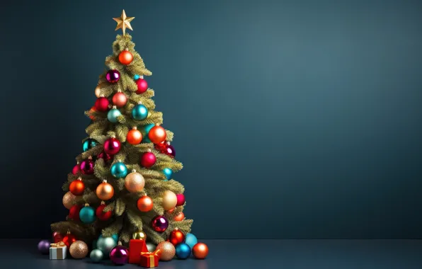 Картинка украшения, шары, елка, colorful, Новый Год, Рождество, new year, Christmas