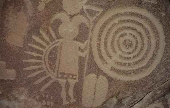 Картинка стиль, древность, Иероглифы, New Mexico, Canyon
