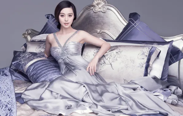 Взгляд, подушки, макияж, фигура, актриса, певица, Fan Bingbing, Фань Бинбин