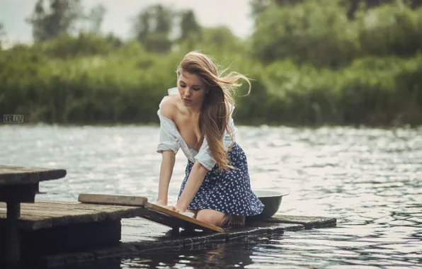 Картинка Аня Федотова, стирка, Никита Орлов, волосы, вода, Девушка