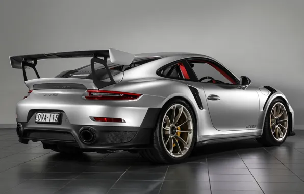 911, Porsche, вид сзади, 2018, GT2 RS