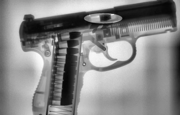 Картинка пистолет, рентген, pistol, X-Ray