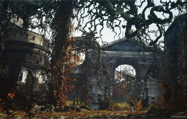 Здание, человек, арка, запустение, Abandoned Places part 2