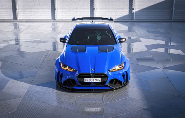 Bmw, blue, bmw m4