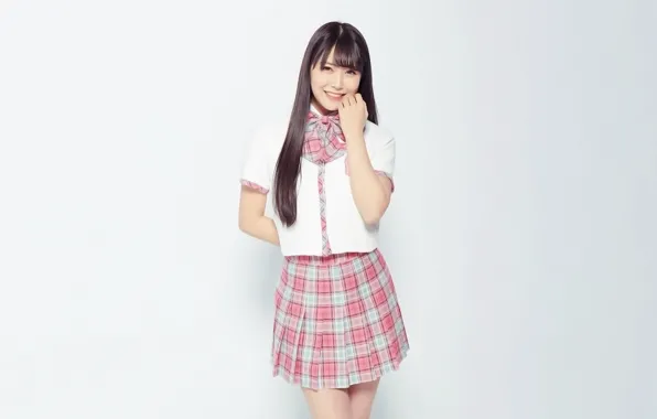 Girl, school uniform, long hair, smile, beautiful, pretty, lips, face