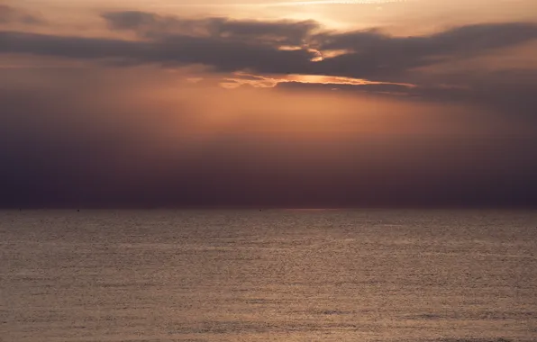 Картинка море, солнце, облака, горизонт, sea, clouds, horizon, sunlight