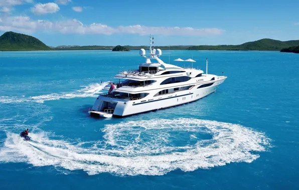 Sea, islands, Caribbean, Yacht Altitude