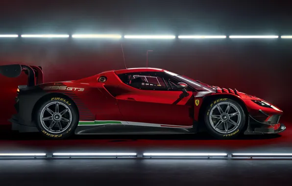 Картинка Ferrari, вид сбоку, 2022, Ferrari 296 GT3, 296 GT3