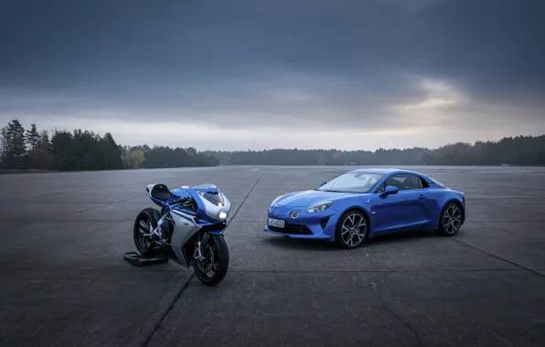 Car, motorcycle, MV Agusta, Alpine, Superveloce, A110, Alpine A110, MV Agusta Superveloce Alpine