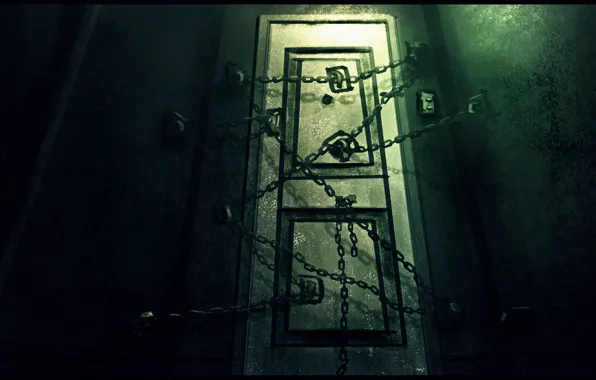 Картинка дверь, horror, game, Silent Hill 4, the room