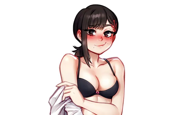 Girl, sexy, lingerie, bra, cleavage, boobs, sexy girl, anime