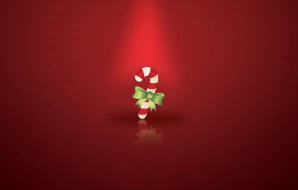 Christmas-candy, на красном фоне, конфетка