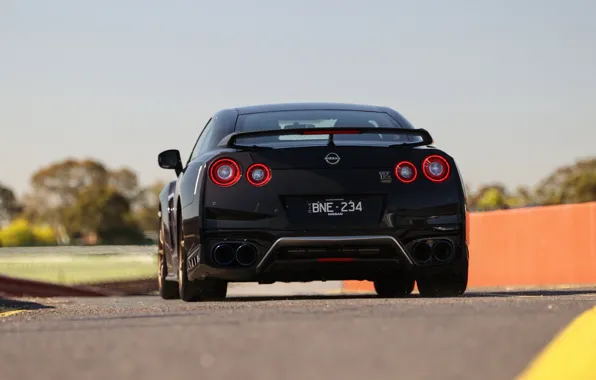 Картинка Nissan, GT-R, rear view, Nissan GT-R T-spec