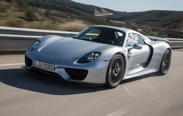 Картинка скорость, трасса, Porsche, порше, Porsche 918 Spyder