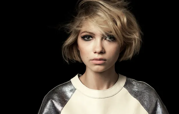 Портрет, макияж, прическа, блондинка, фотограф, черный фон, Tavi Gevinson, Nick Hudson